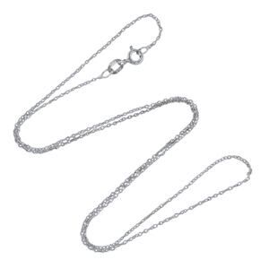 Estate Sterling Silver 925 0.9mm Cable Link Chain Necklace 18"